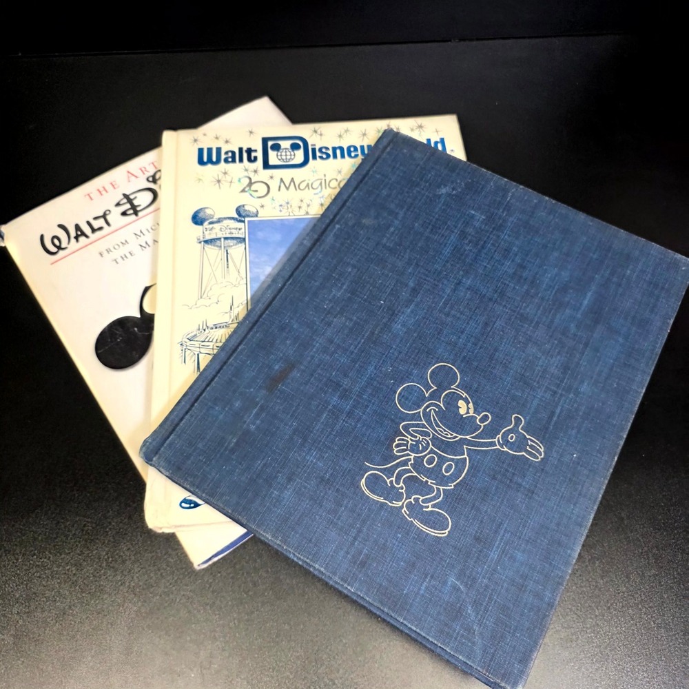 Disney Art Books Lot 3pc Vintage WDW 20th Anniversary Art of Walt Disney Finch